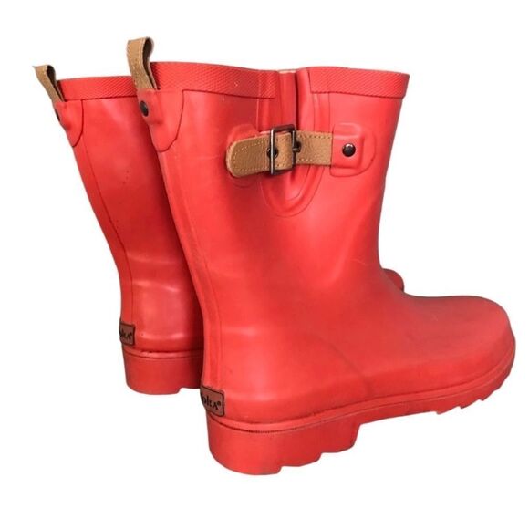 Chooka Tulip Red Women's Waterproof Durable Mid Height RAIN Boots Size 6 - Picture 2 of 8